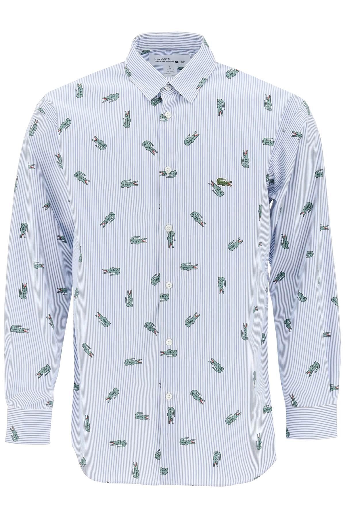 X LACOSTE OXFORD SHIRT WITH CROCODILE MOTIF - 1