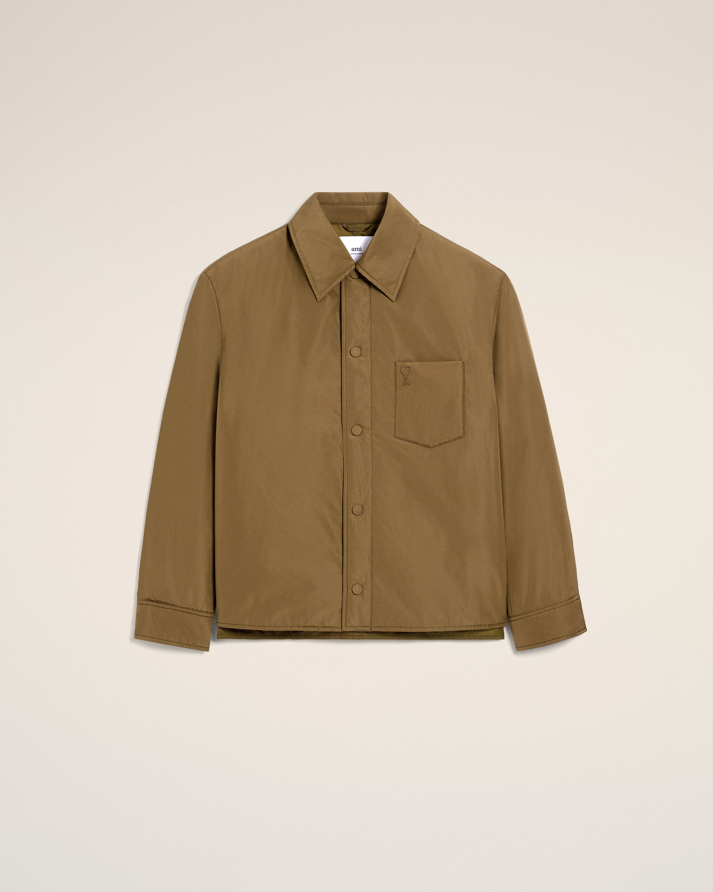 GREEN TAFFETAS PADDED AMI DE COEUR OVERSHIRT - 2