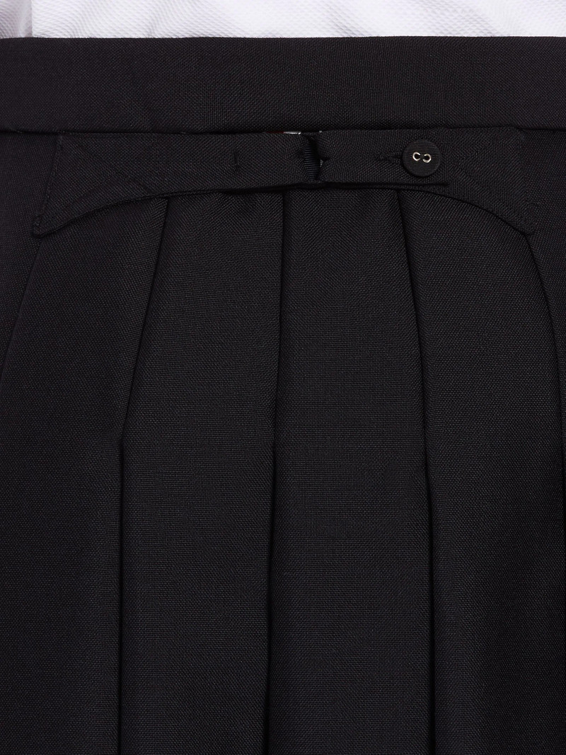 Black 3Ply Mohair Pleated Skirt 6