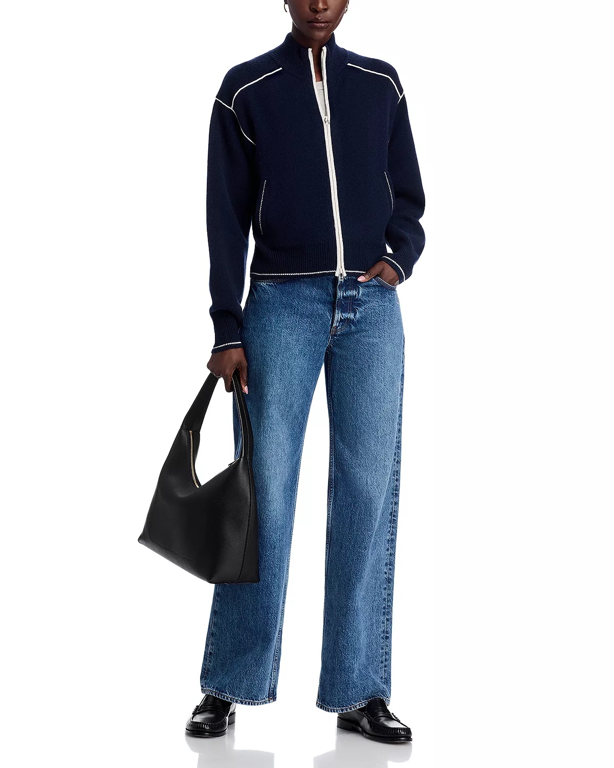 Cashmere Zippered Sweater - 2