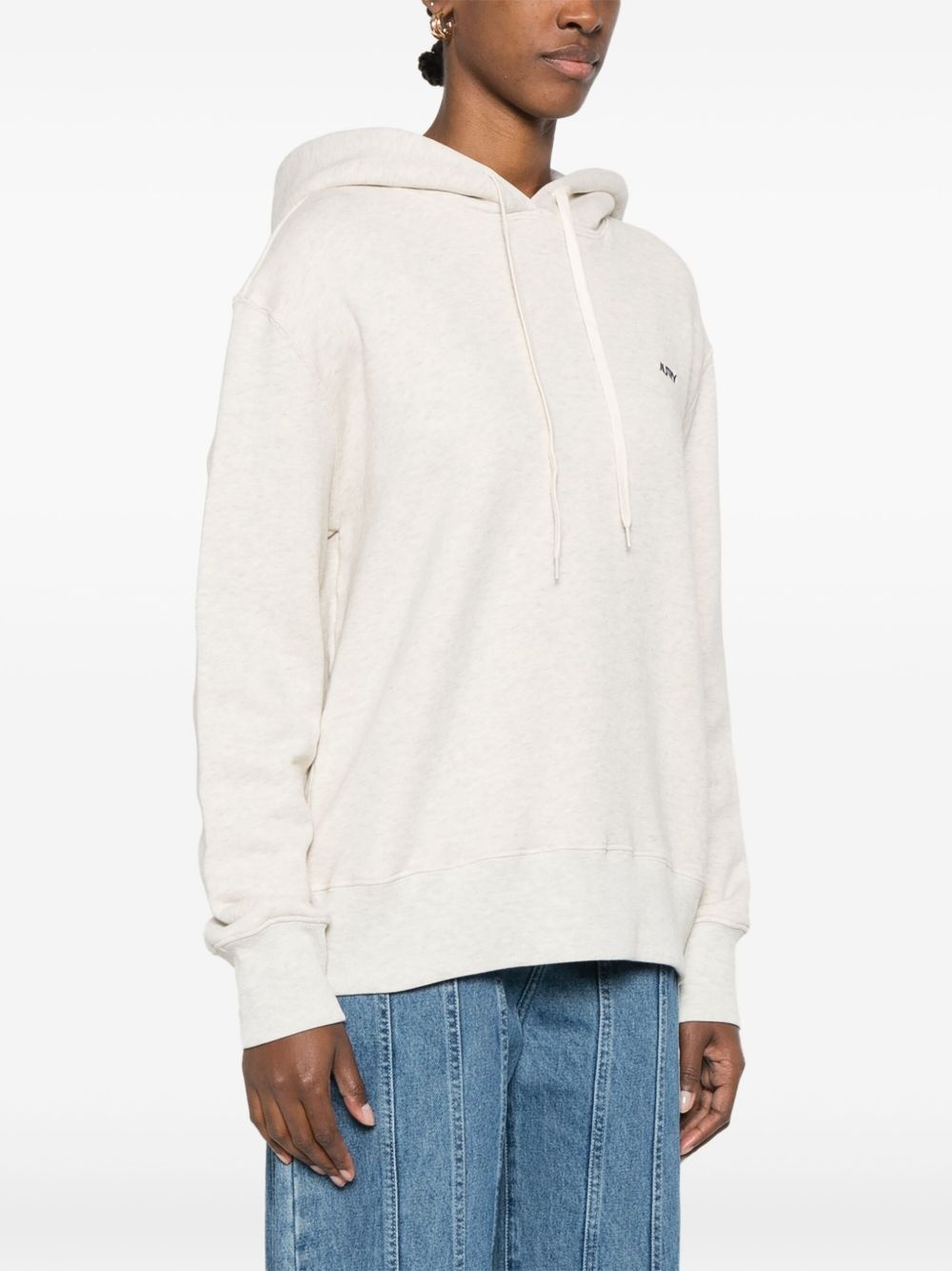 logo-embroidered hoodie - 3