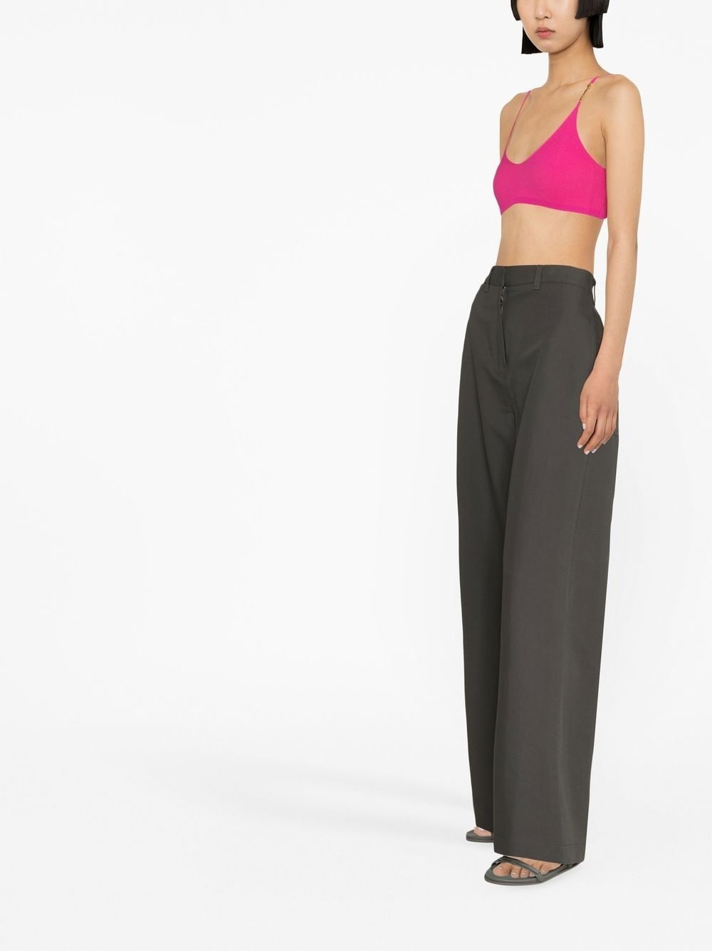 Pralu logo-plaque crop top - 3