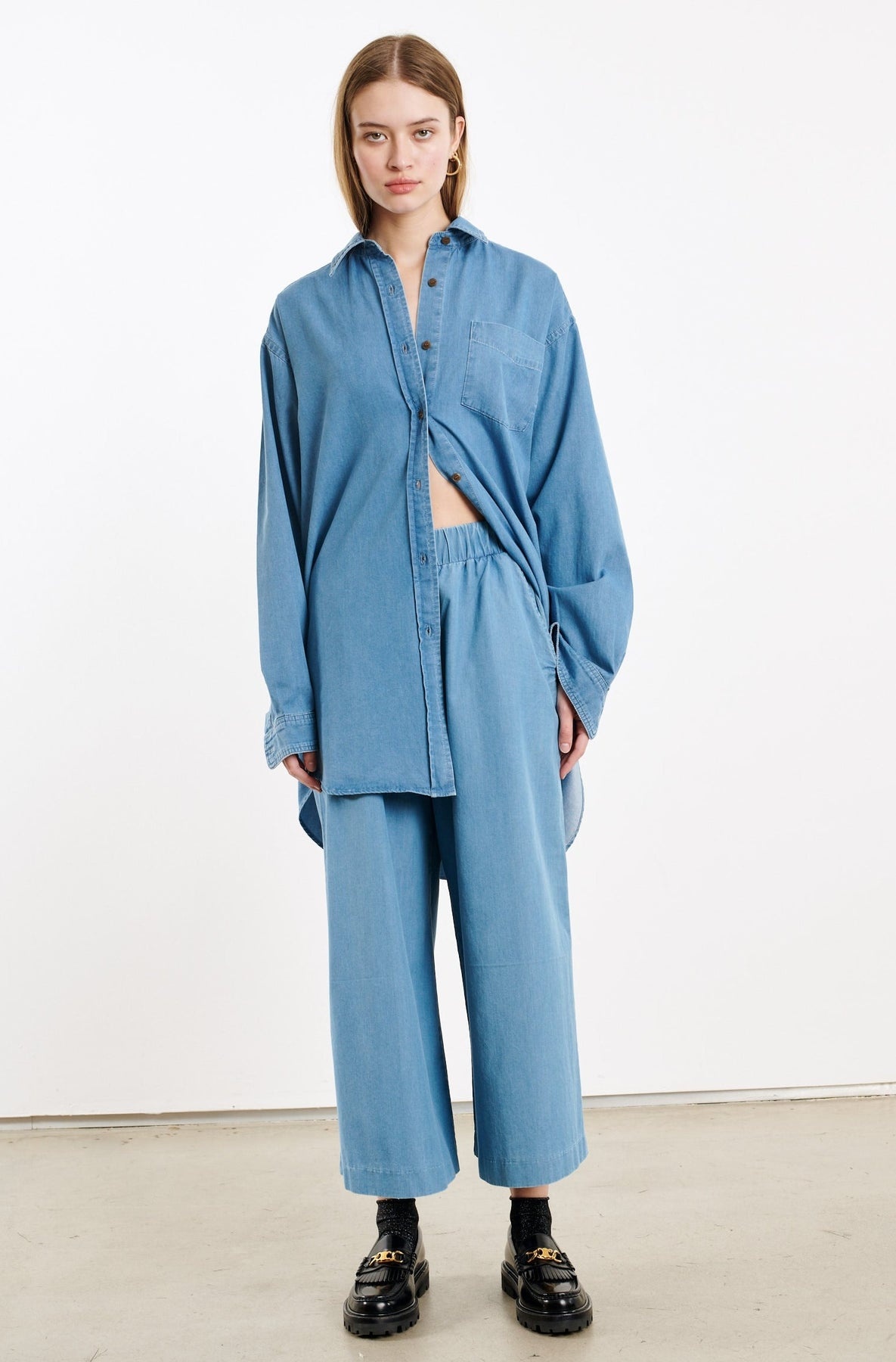 CHAMBRAY OVERSIZED SHIRT - 7