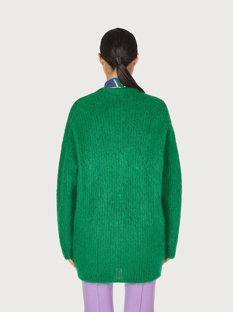 LONG MOHAIR CARDIGAN - 4