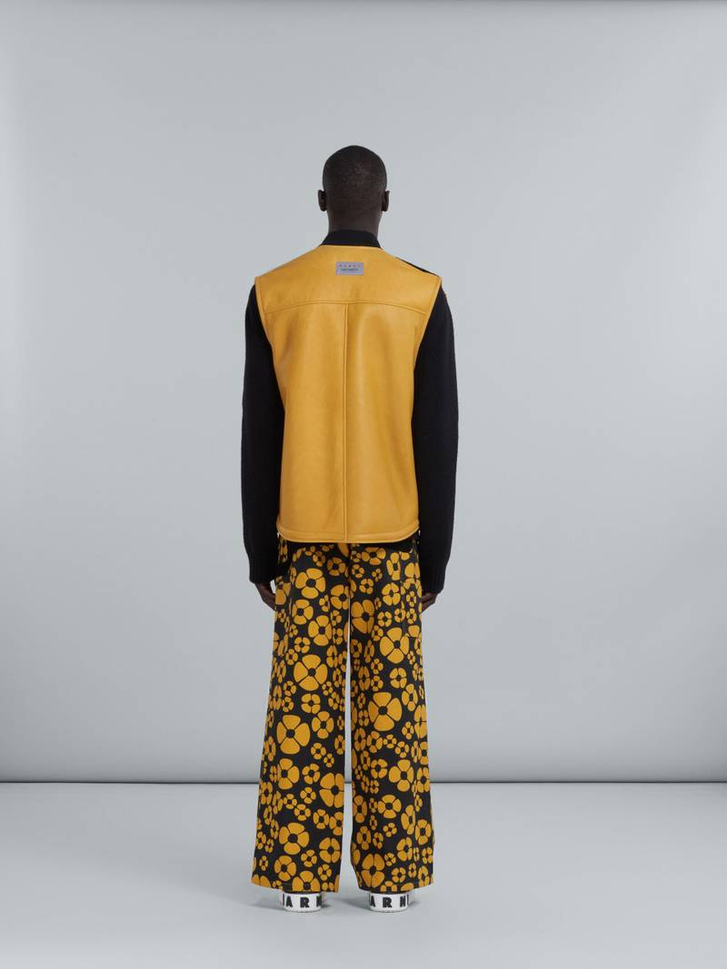 MARNI X CARHARTT WIP - BLACK AND WHITE SHEARLING GILET 3