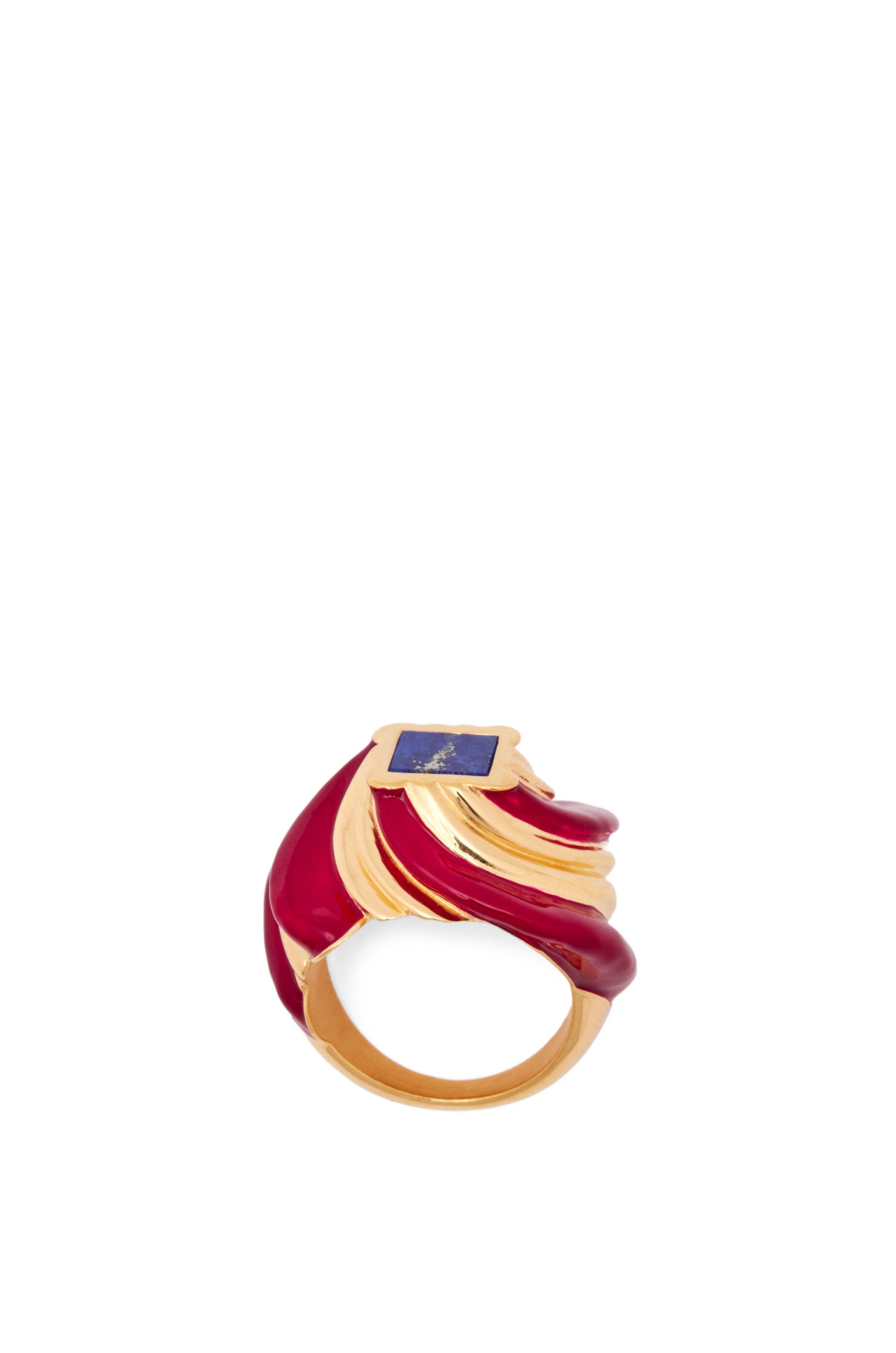Twisted Anagram ring in sterling silver and enamel - 2