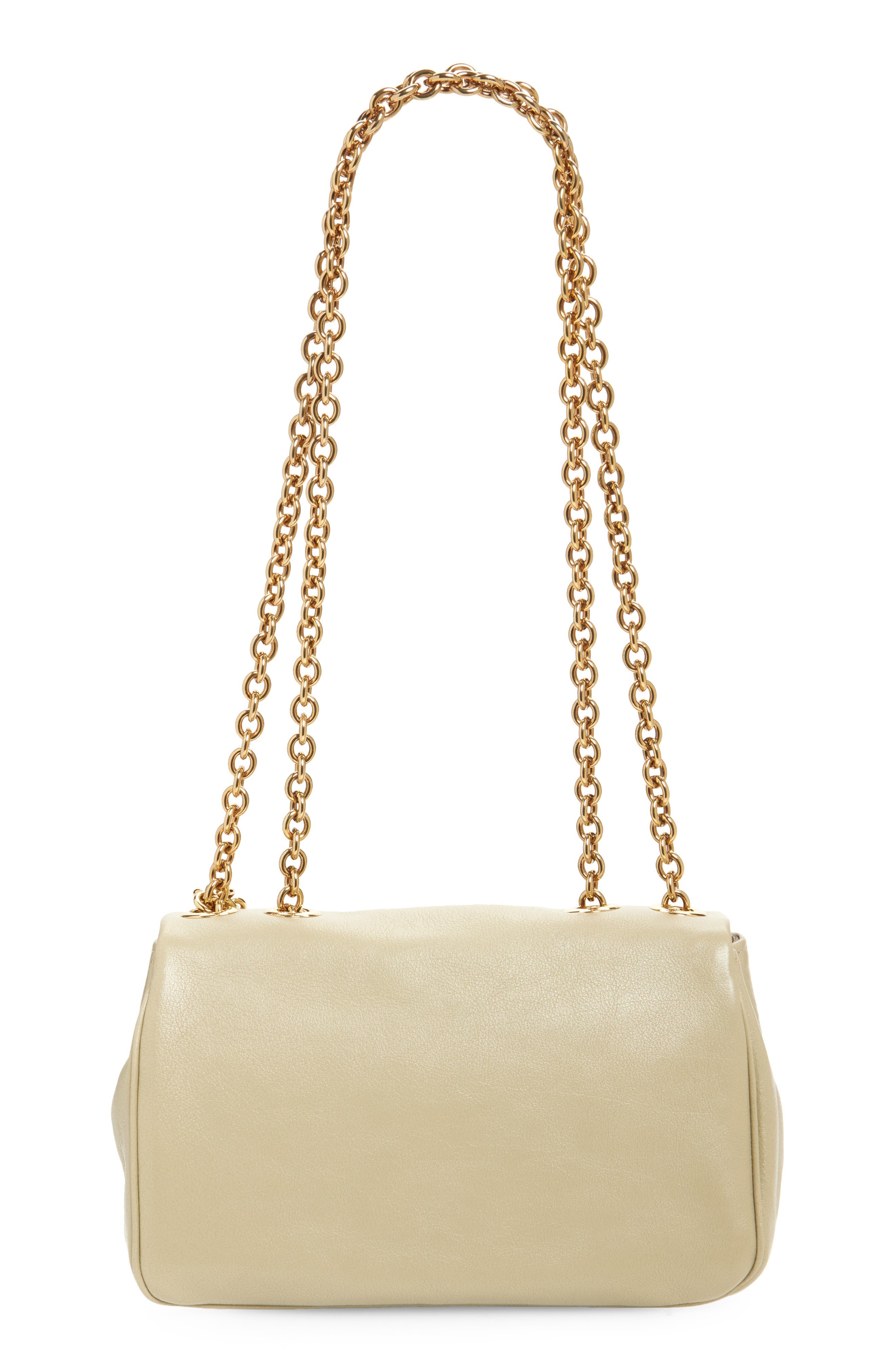 Chloé Heritage Leather Shoulder Bag in Smoky Beige at Nordstrom - 4