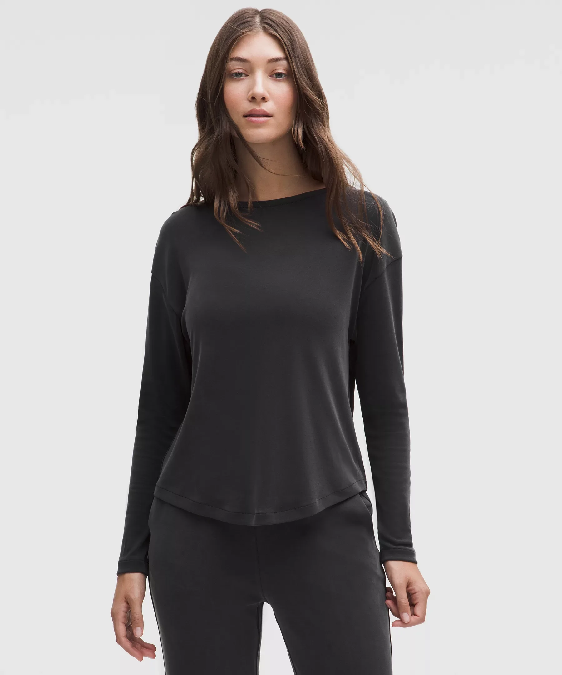 Drapey Softstreme Boatneck Long-Sleeve Shirt - 1