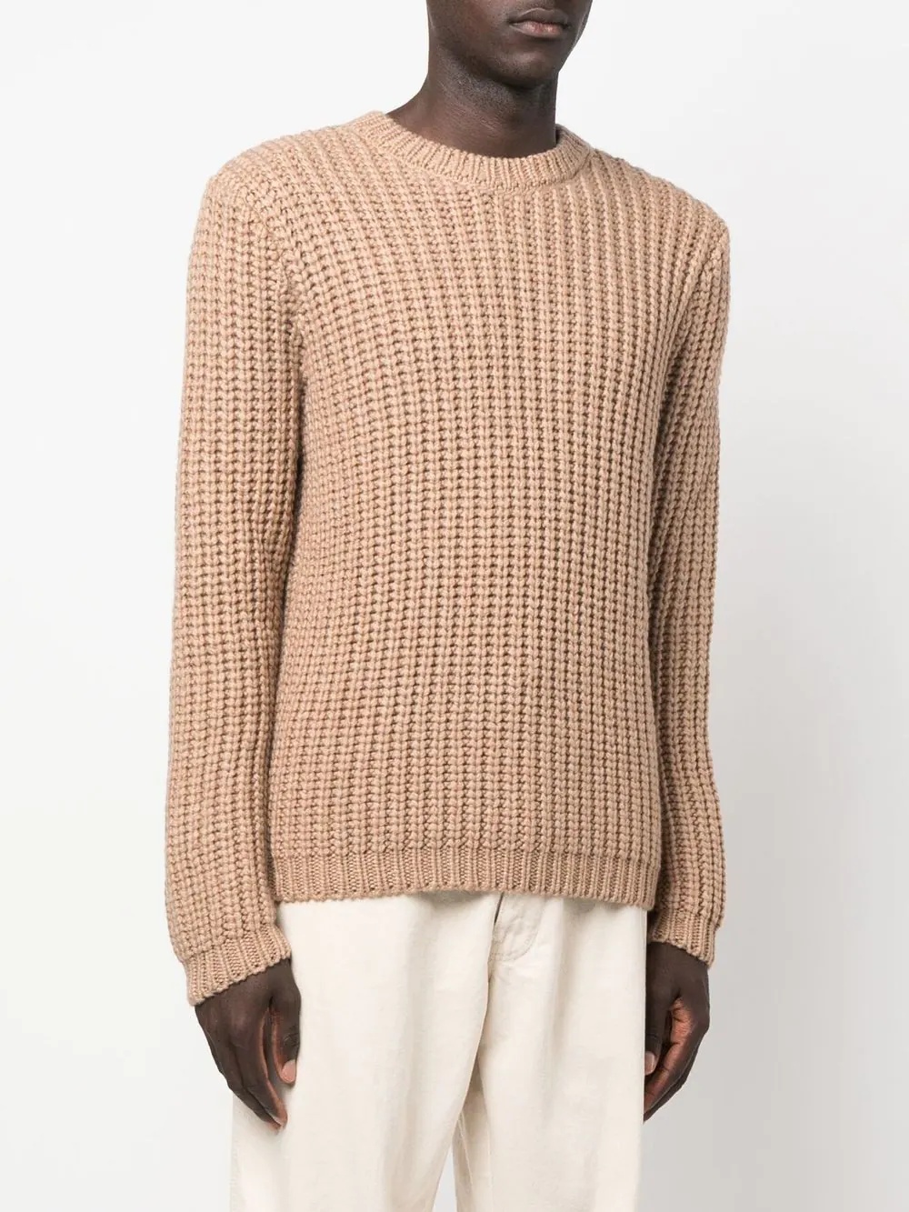 chunky-knit crew-neck jumper - 3