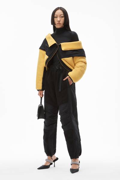 Alexander Wang SHRUG JACKET IN TEDDY FLEECE AND NYLON outlook