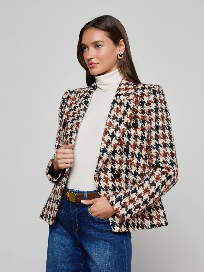 Marie Houndstooth Tweed Blazer 3