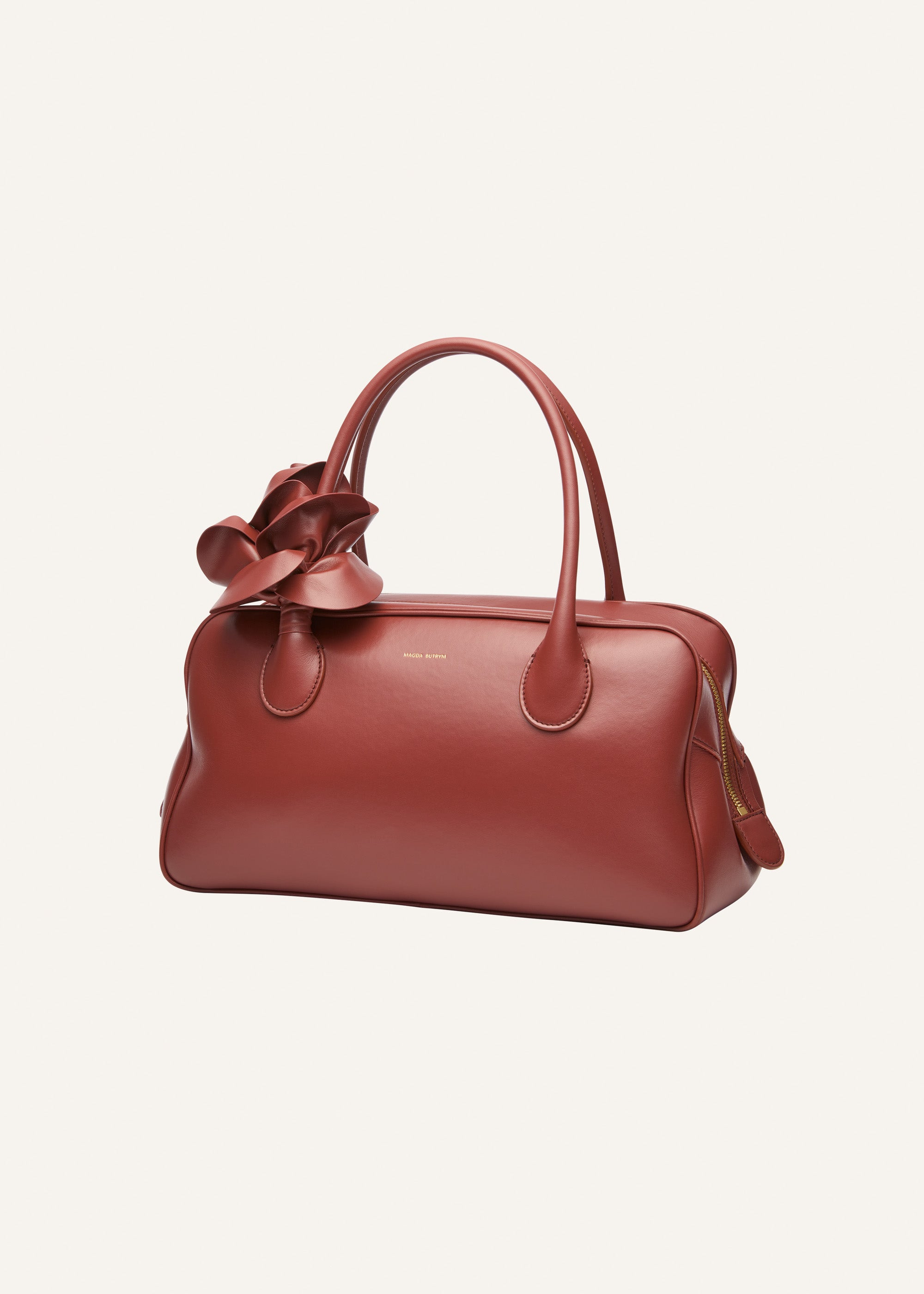 Brigitte bag in amber leather and gold - 2