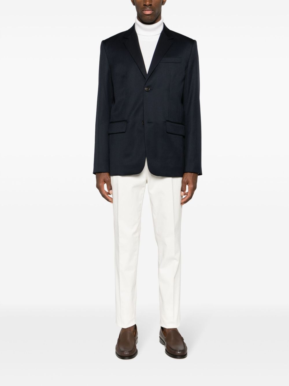 single-breasted wool blazer - 2
