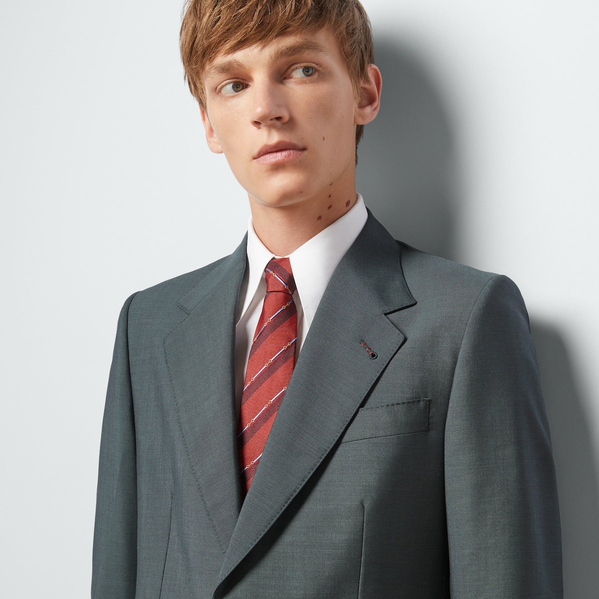 Horsebit silk jacquard tie - 3