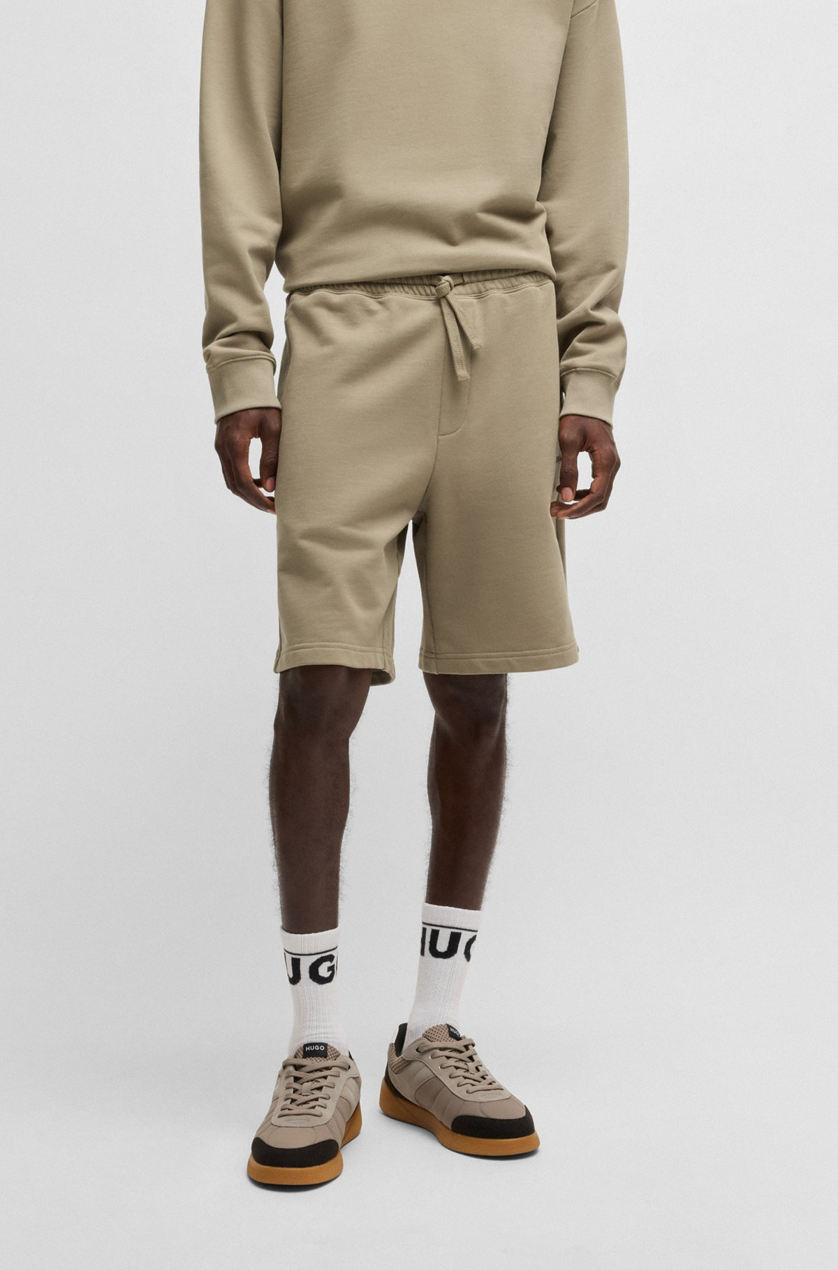 RELAXED-FIT SHORTS IN COTTON TERRY WITH LOGO PRINT - 2