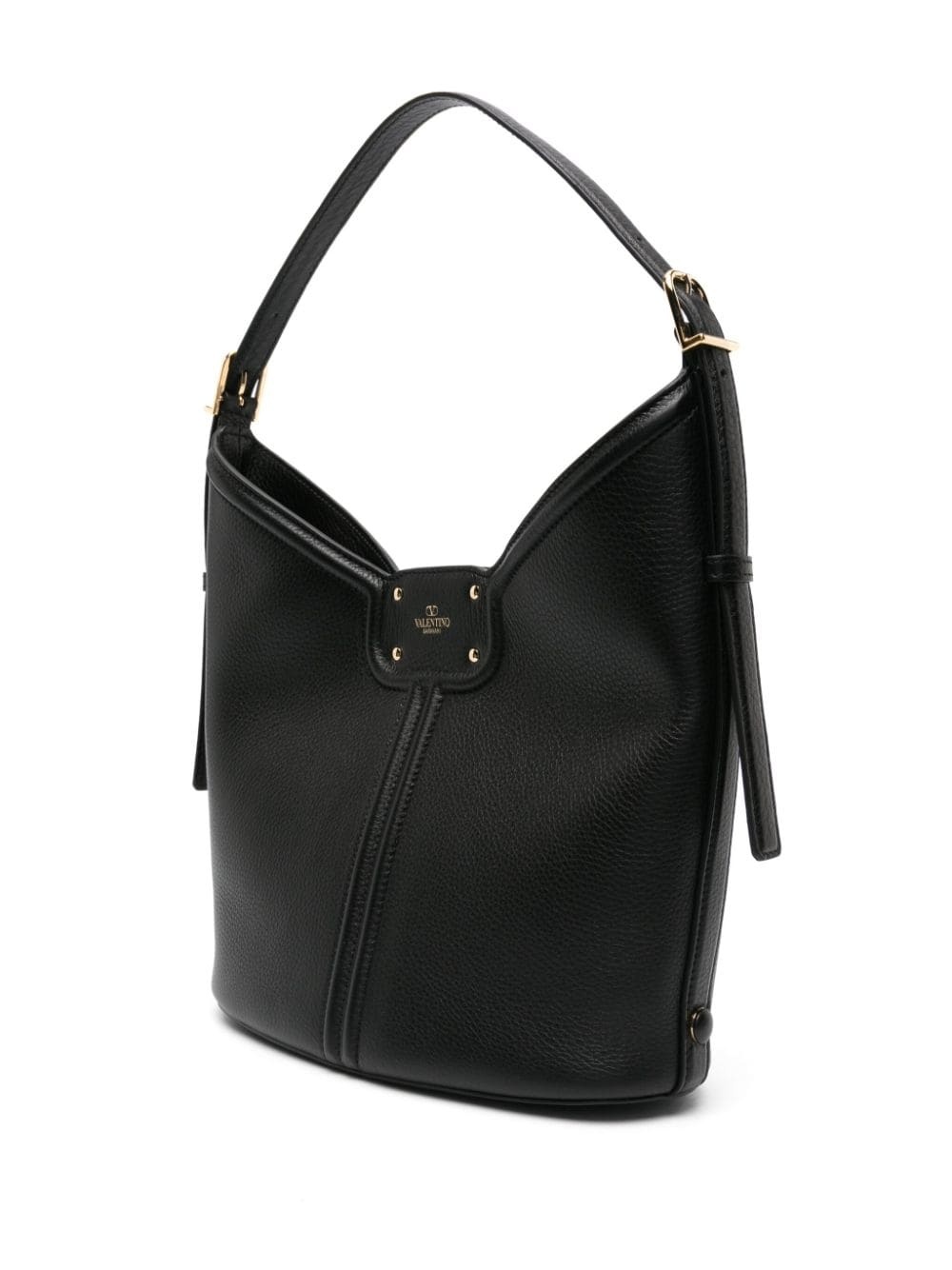 VLogo leather shoulder bag - 3