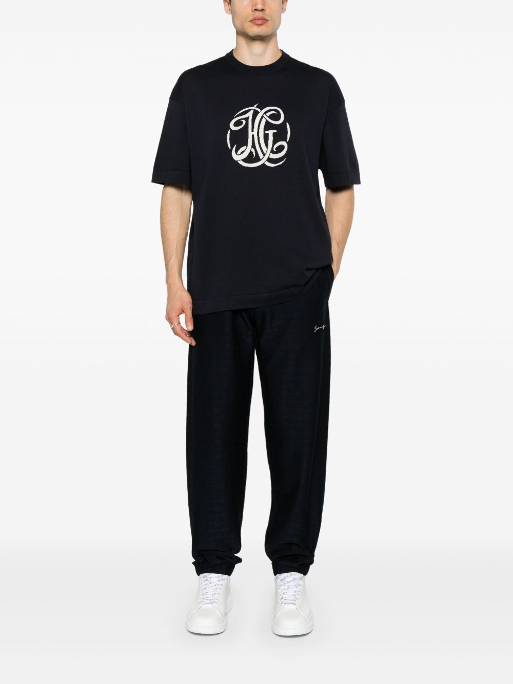logo-jacquard T-shirt - 2