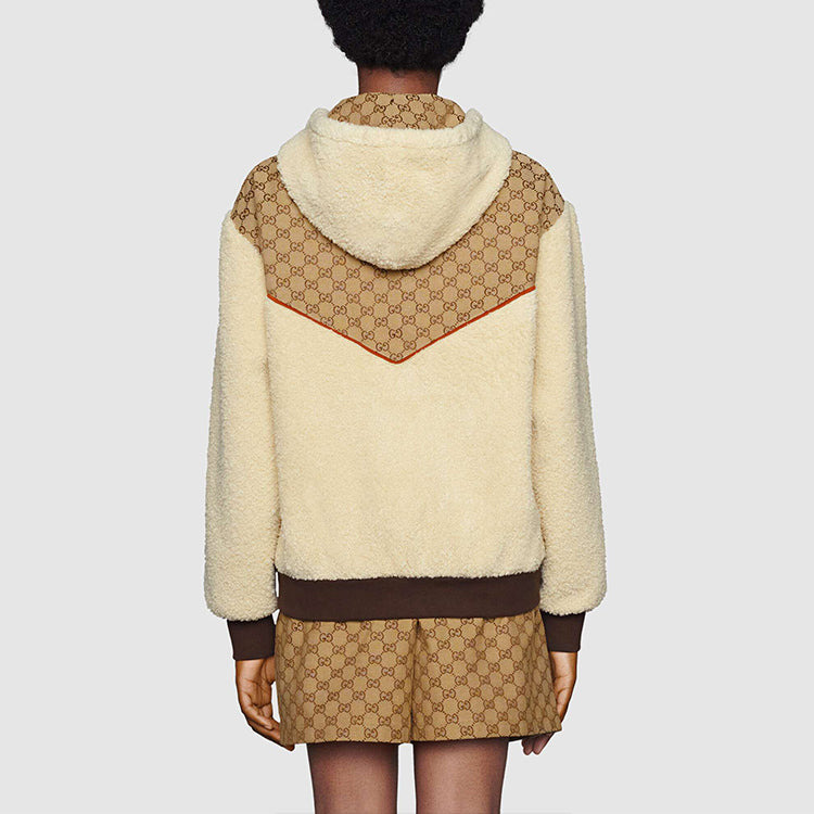 The North Face x Gucci GG Canvas Shearling Jacket 'Beige' 644582-XJC3T-2102 - 4