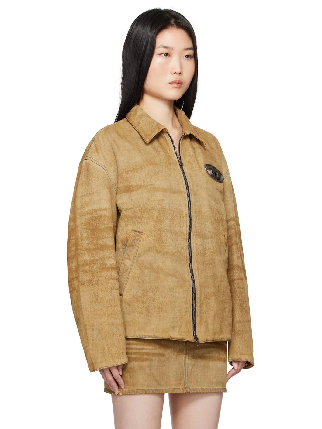 Brown D-Stack-Fsf Denim Jacket - 2