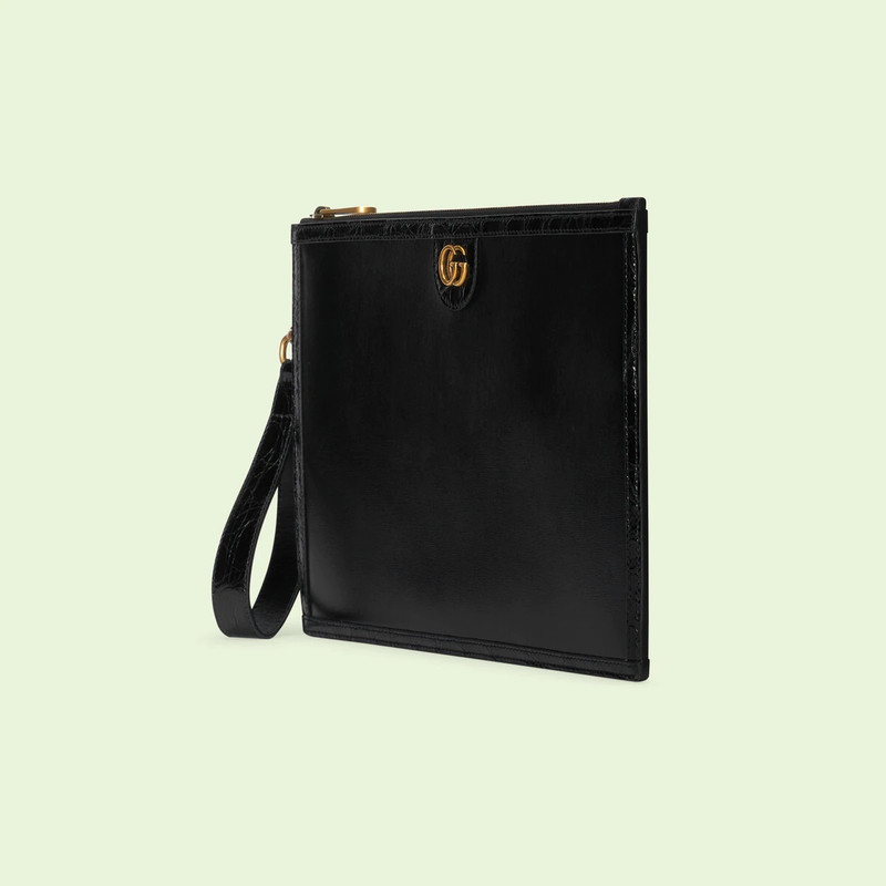 GUCCI Ophidia crocodile trim pouch outlook