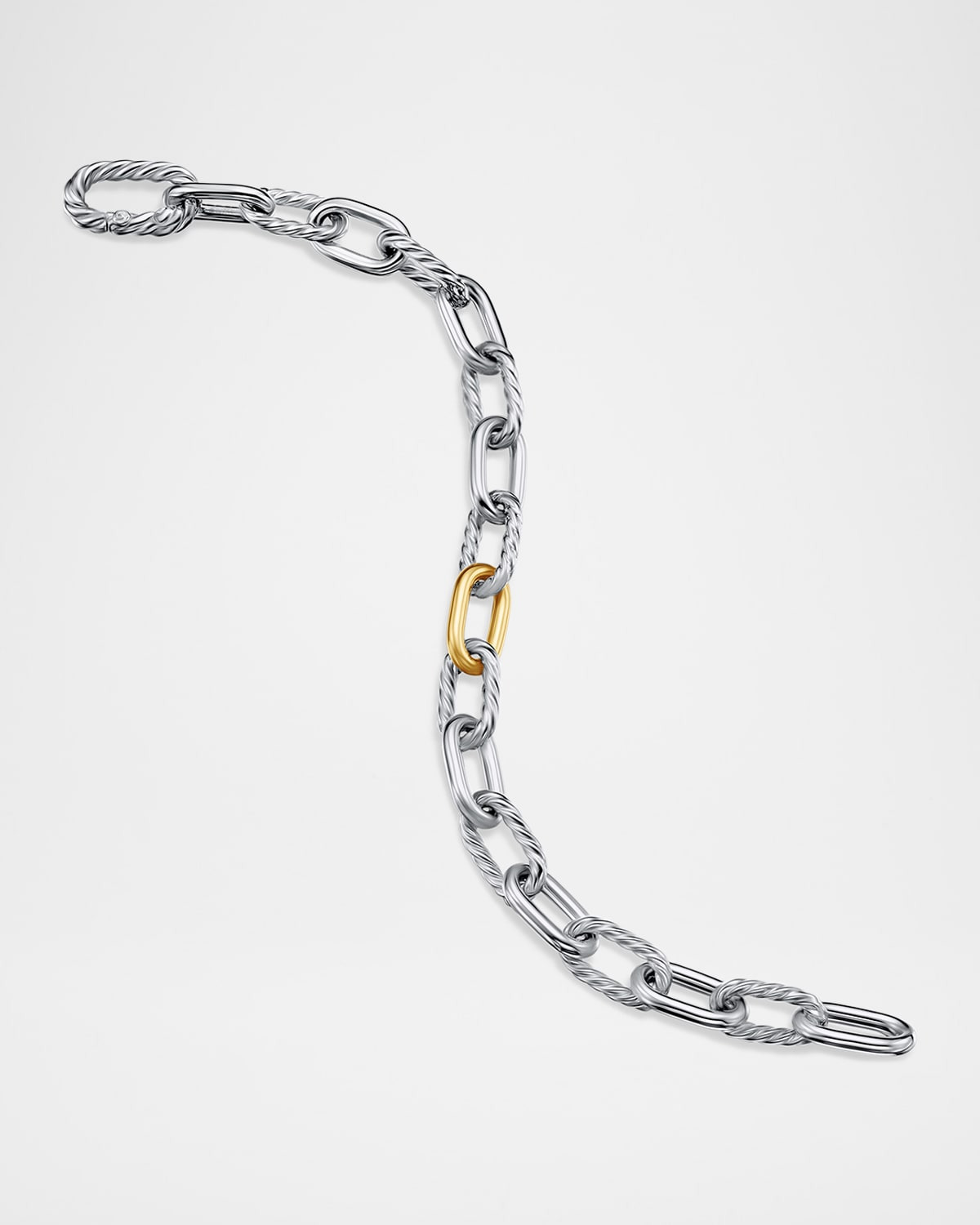 DY Madison Chain Bracelet in Silver with 18K Gold, 8.5mm - 2