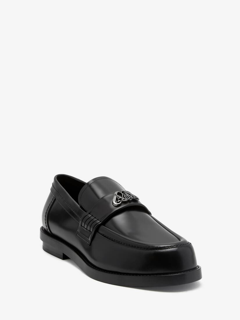 Men's Seal Loafer in Black/gun Metal - 4