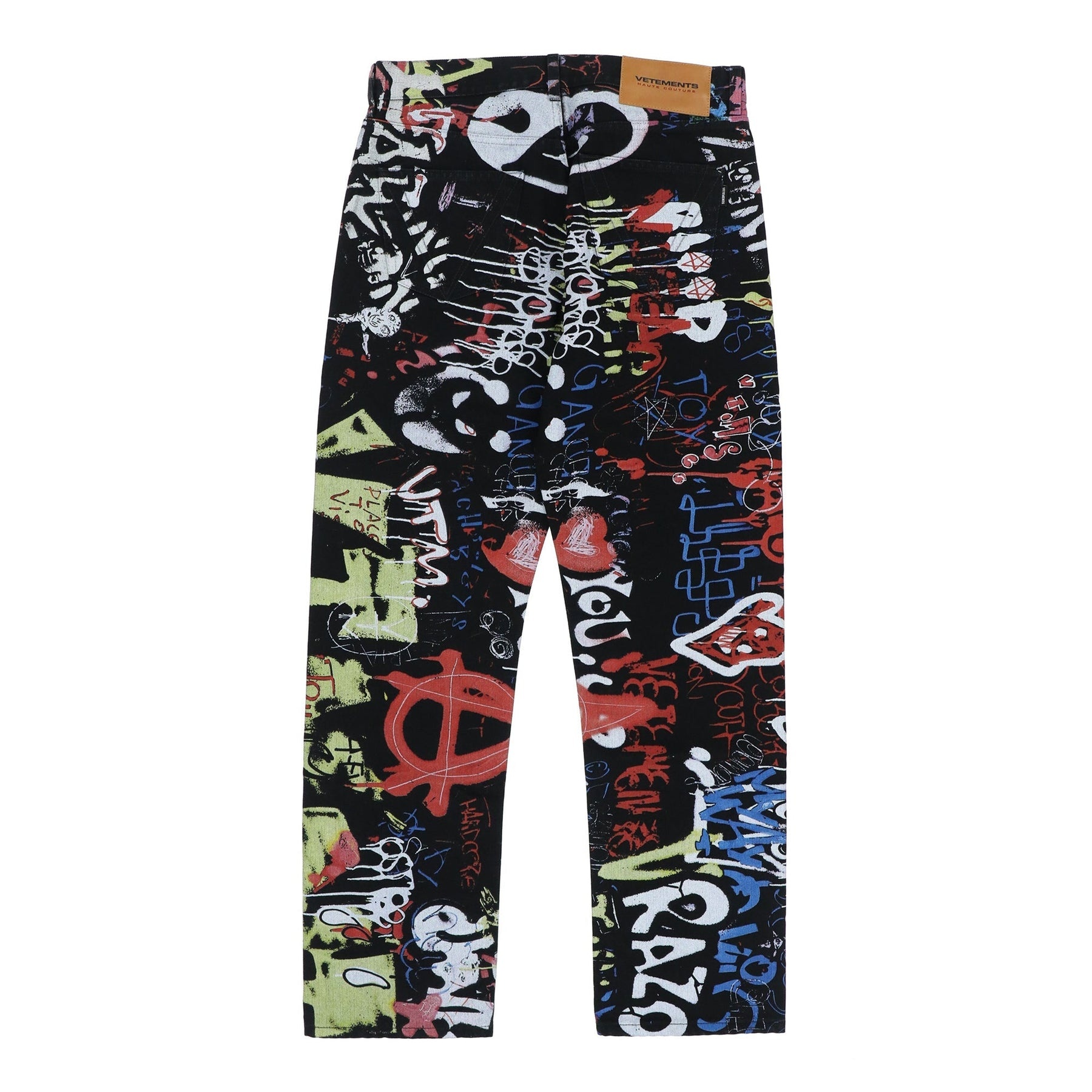 GRAFFITI STRAIGHT LEG DENIM / BLK / GRAFFITI PRINT - 2