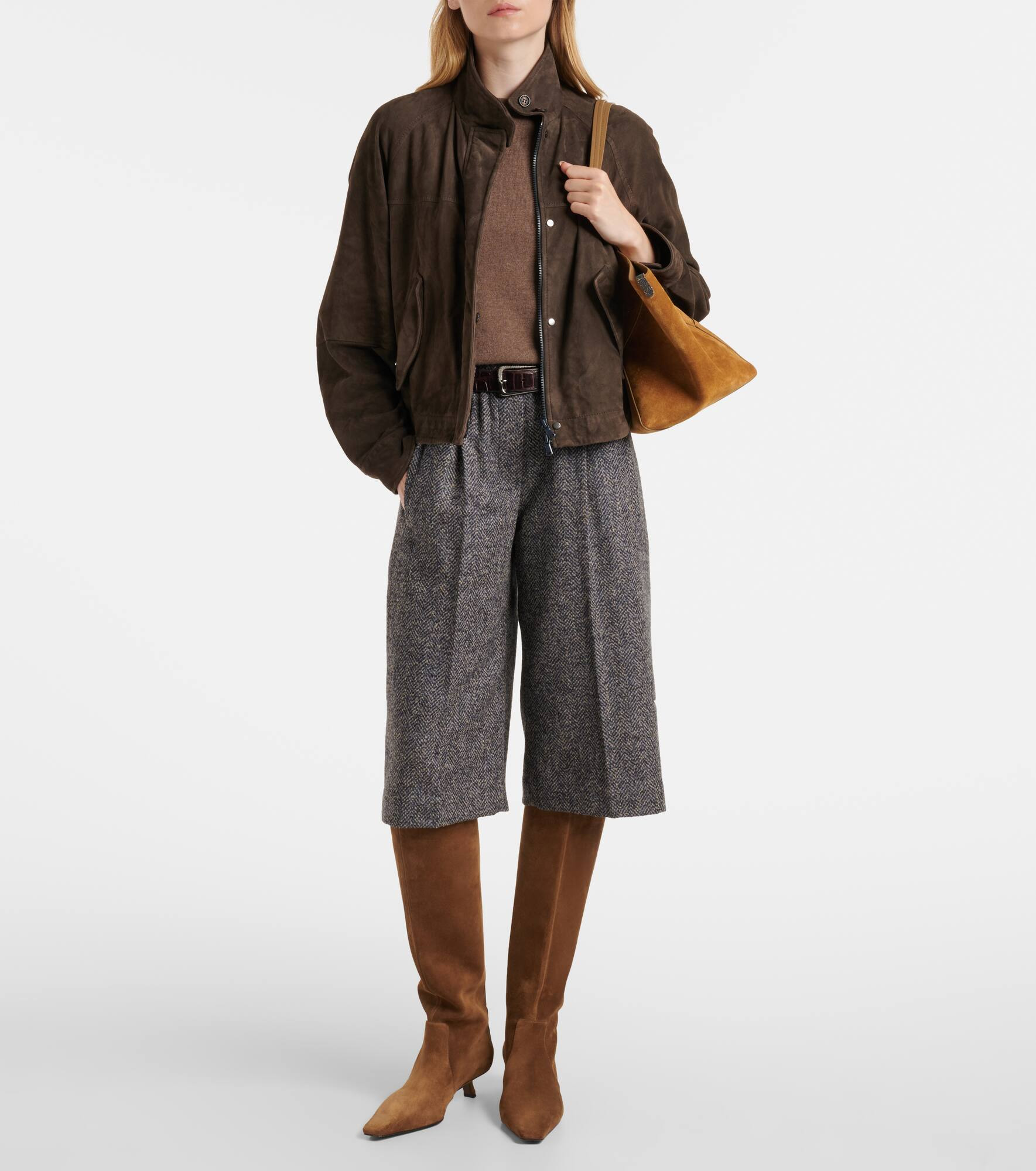 Monili suede knee-high boots - 3