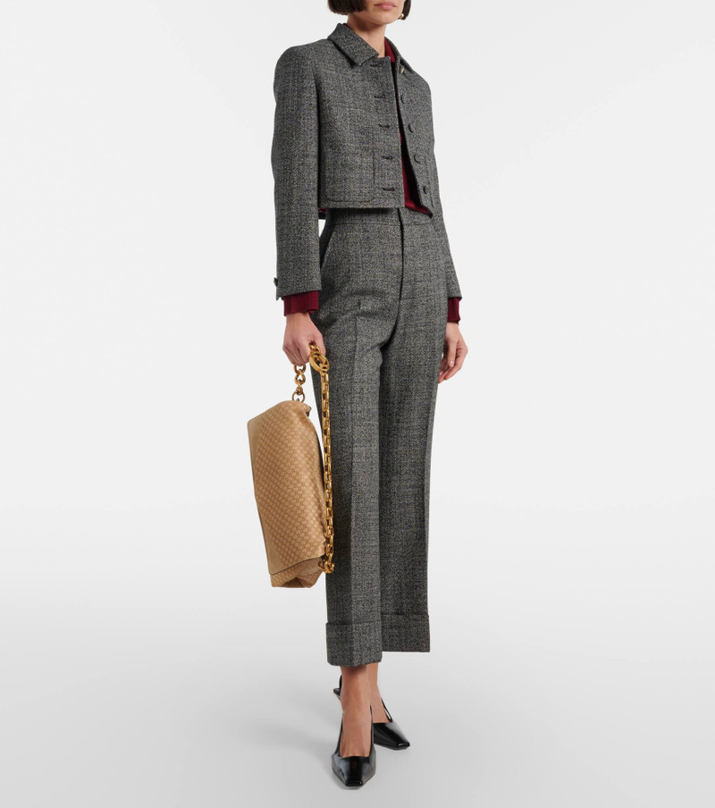 GUCCI GG Large suede shoulder bag outlook