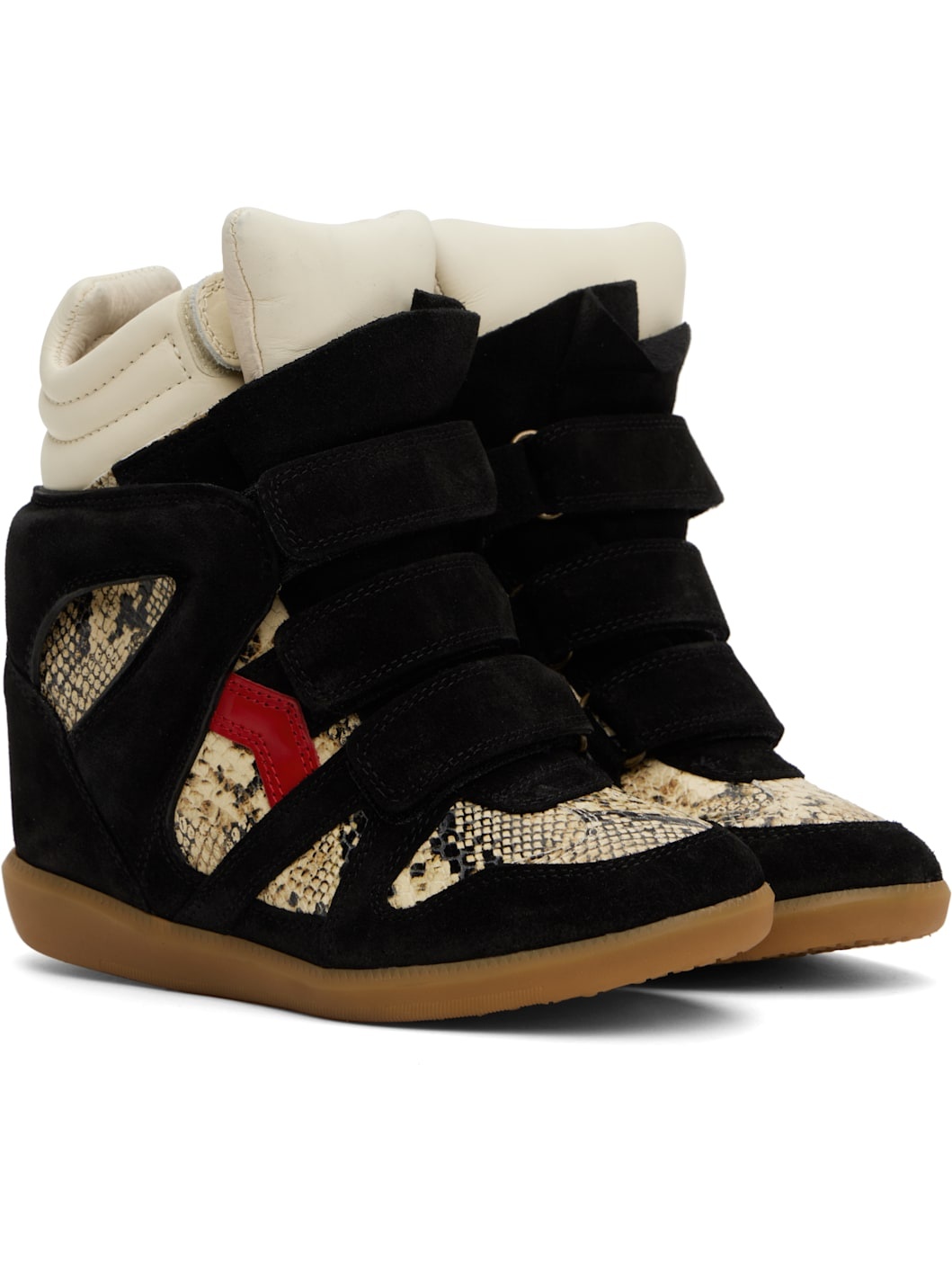Black & Beige Bekett Sneakers - 4