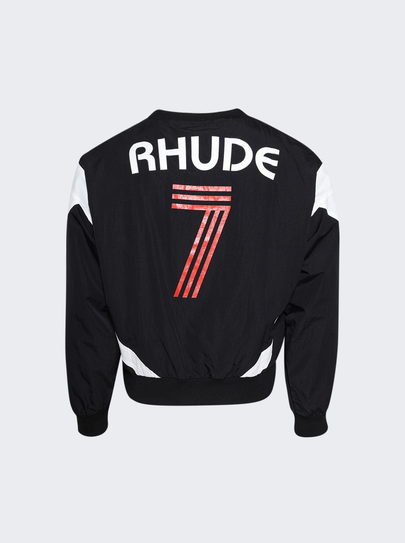 Rhude Lago Soccer Jersey Crewneck Black, White, Red outlook
