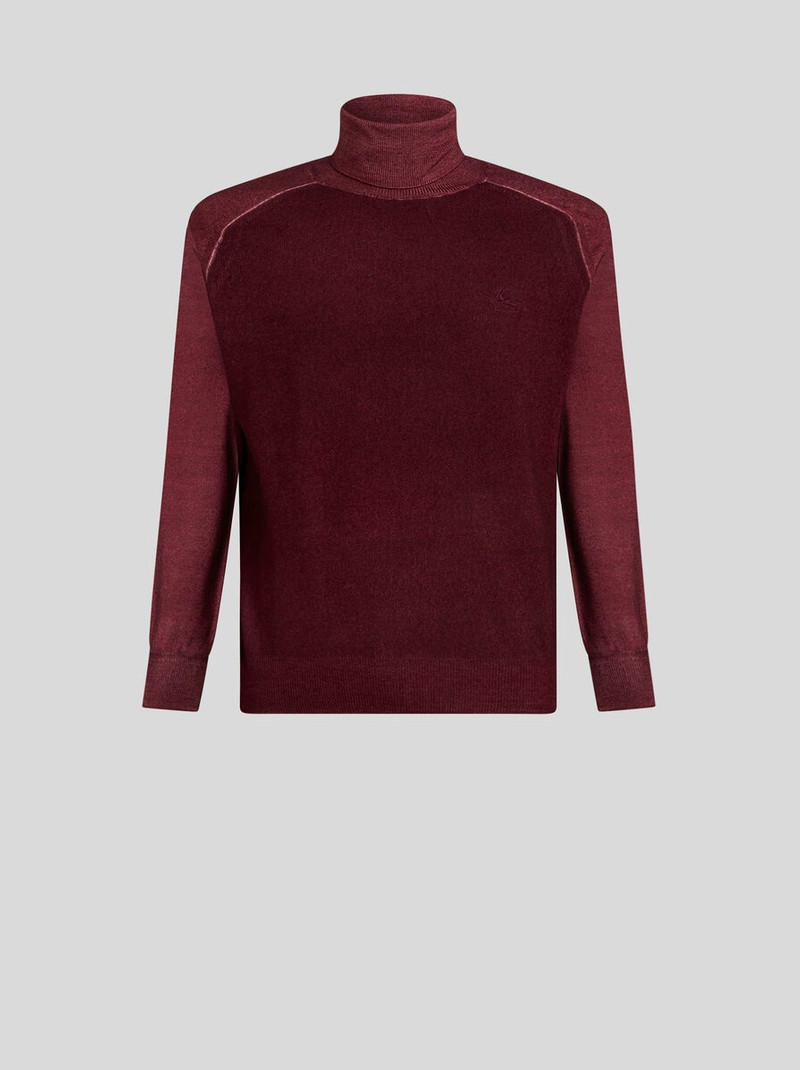 WOOL TURTLENECK WITH PEGASO DETAIL 1