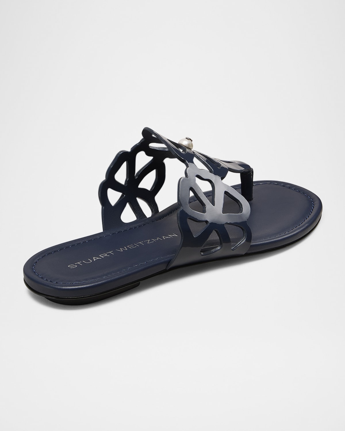 Jasmine Patent Cutout Thong Sandals - 3