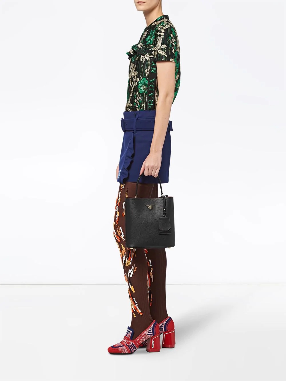 Double Saffiano leather tote - 2