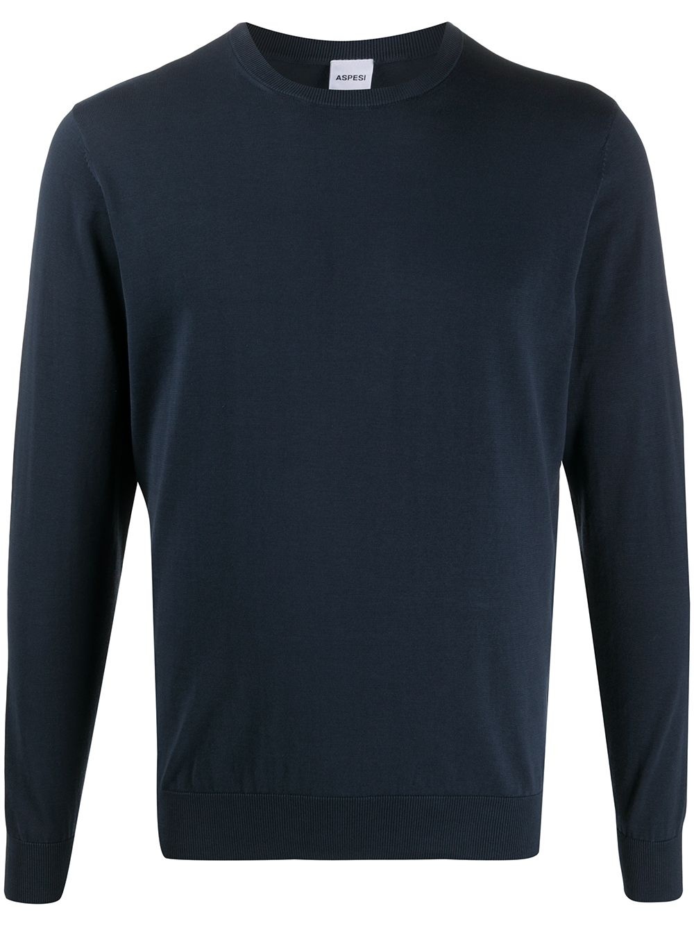 fine knit round neck jumper - 1