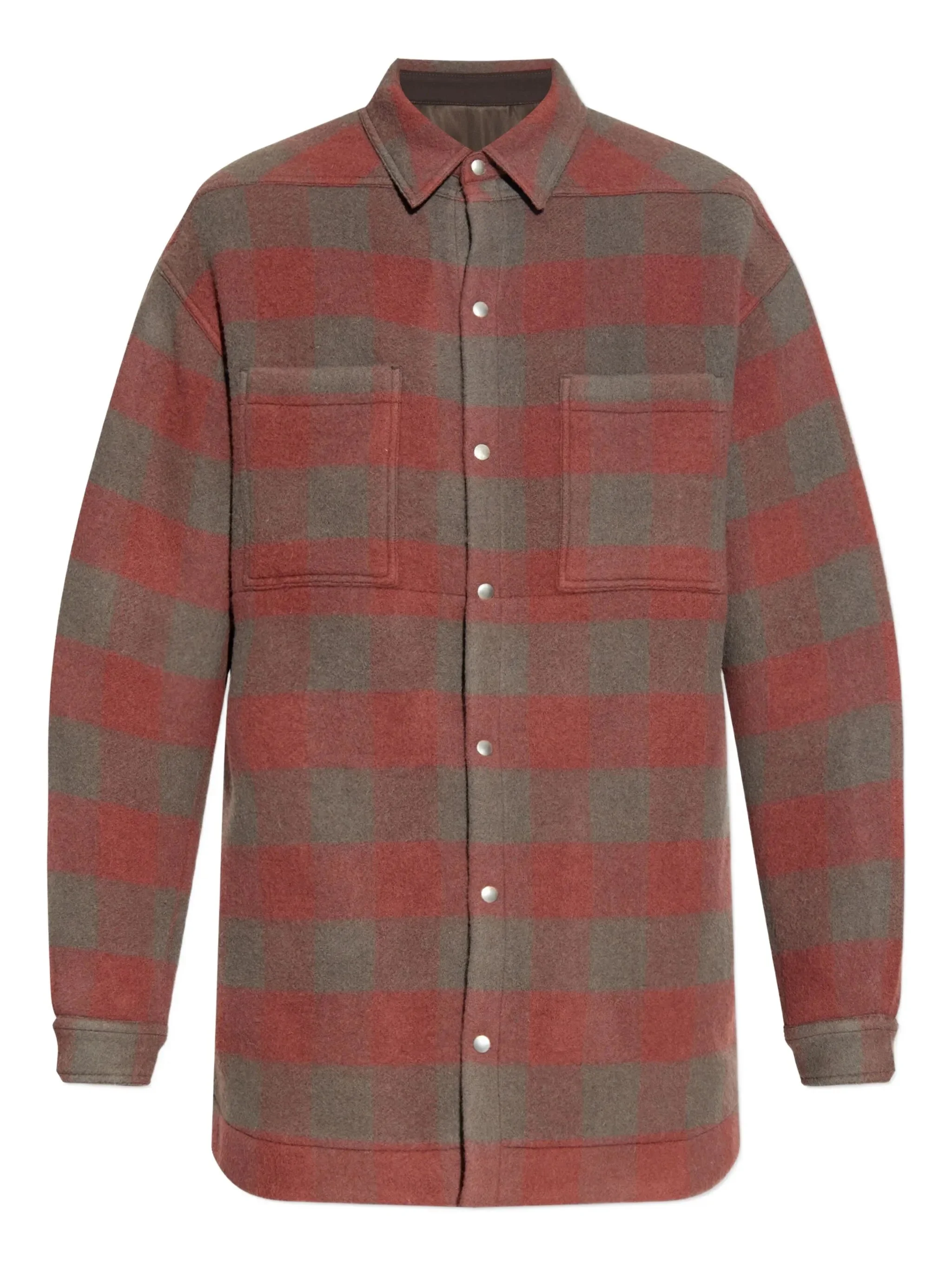 checked wool overshirt - 1