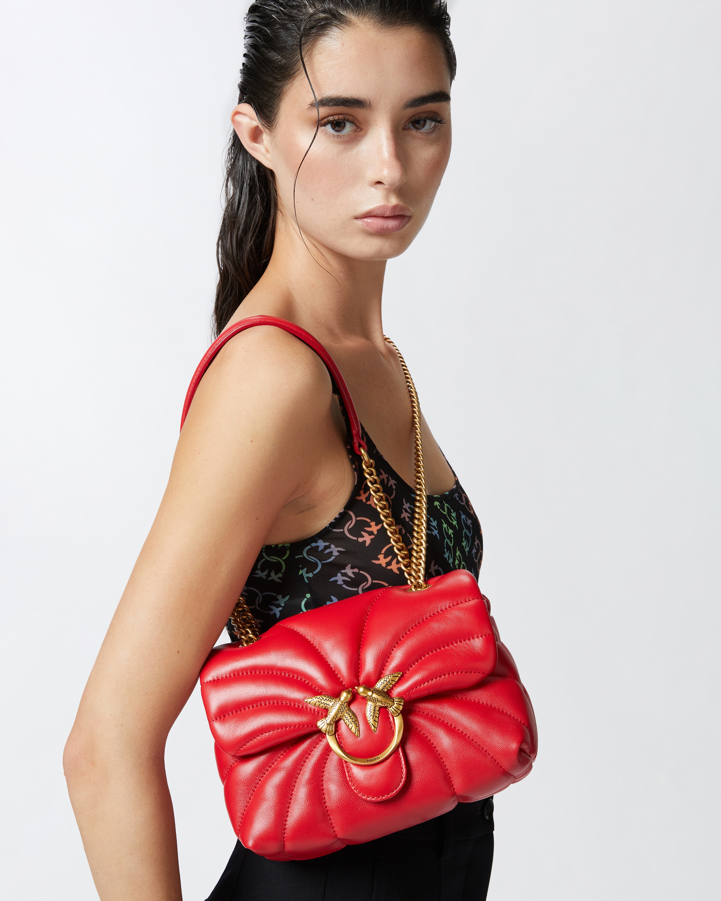 LOVE BAG PUFF BUTTERFLY MINI NAPPA LEATHER CROSSBODY BAG - 5