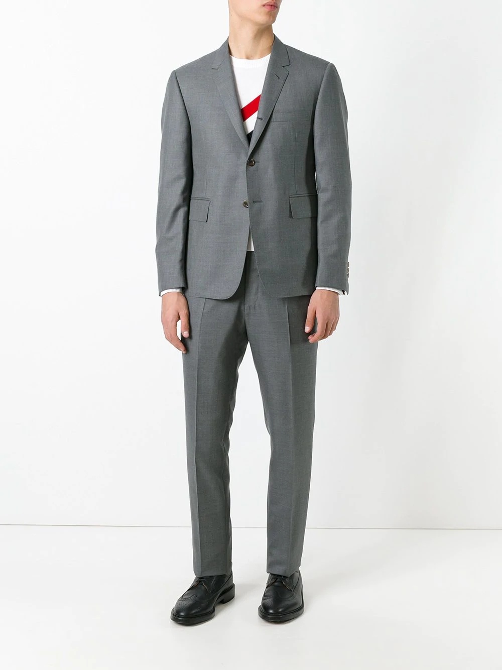 super 120s wool twill suit - 2