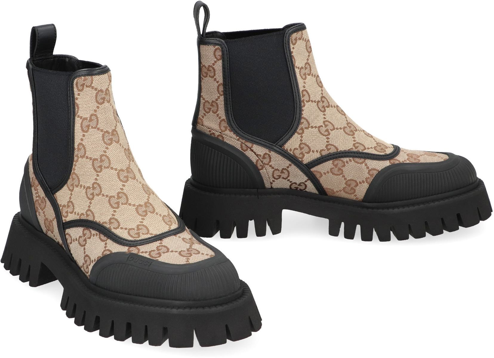 GUCCI FABRIC ANKLE BOOTS - 3
