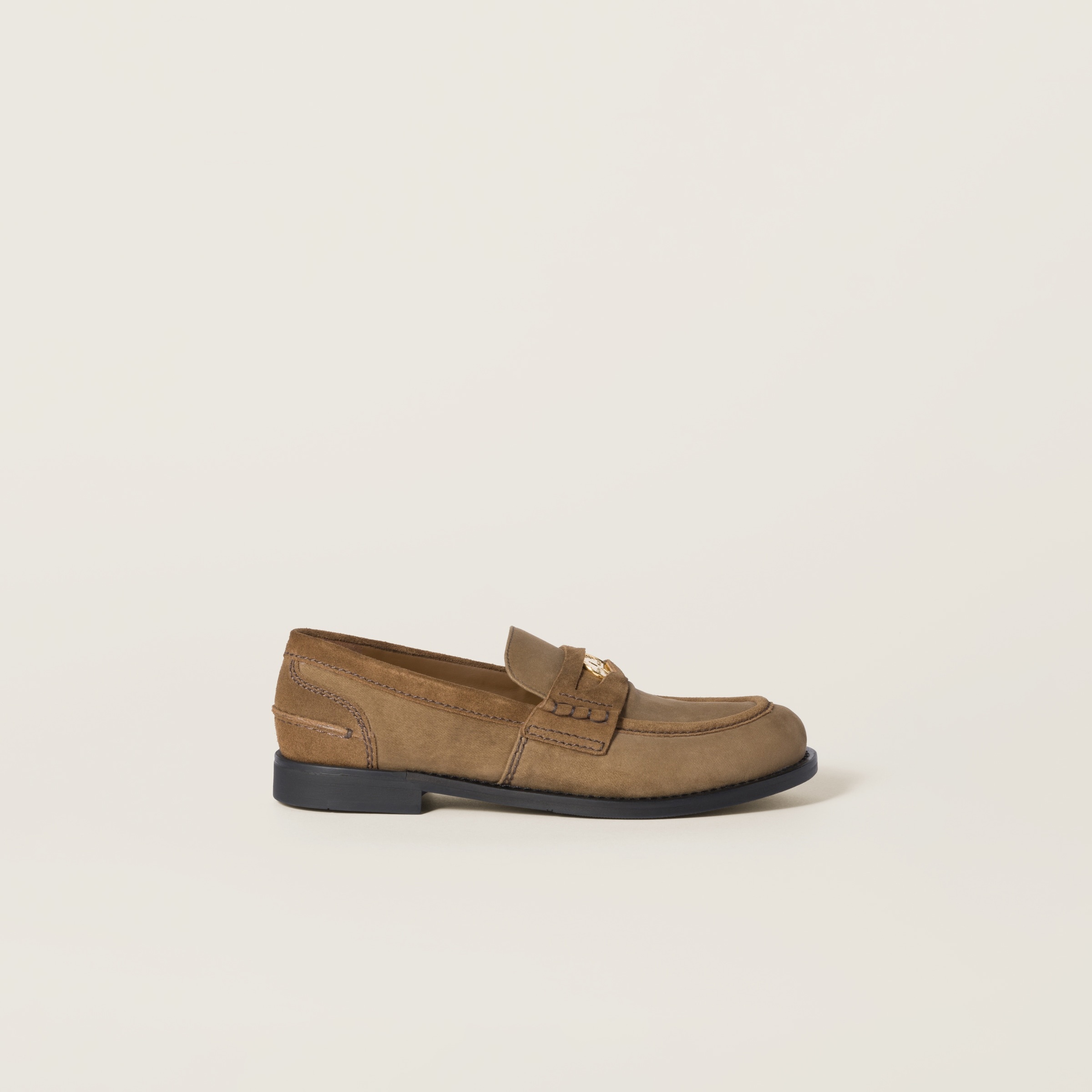 Velvet and suede Penny loafers - 2