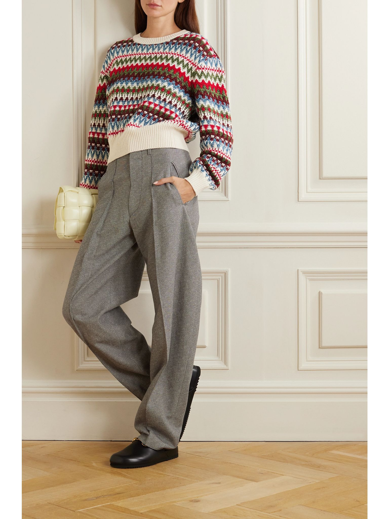 Trujillo Fair Isle silk, cashmere and cotton-blend sweater Multi - 2