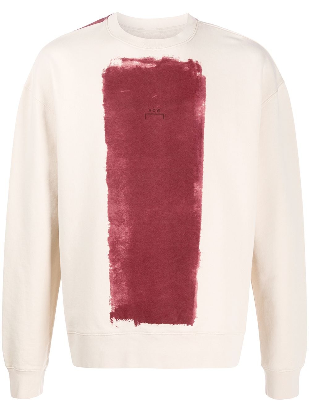 block painted-print cotton sweatshirt - 1