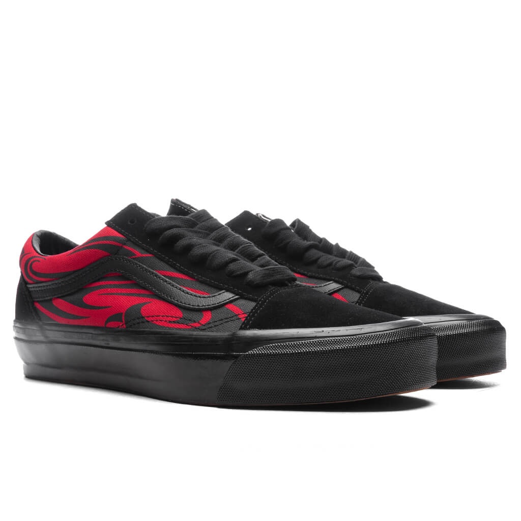 PREMIUM OLD SKOOL Y2K FLAME - BLACK/RED - 2