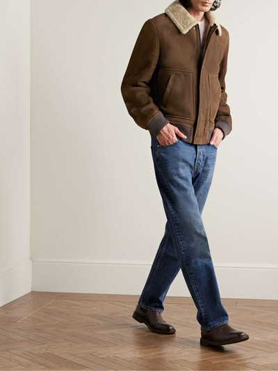 Yves Salomon Shearling-Lined Suede Jacket outlook