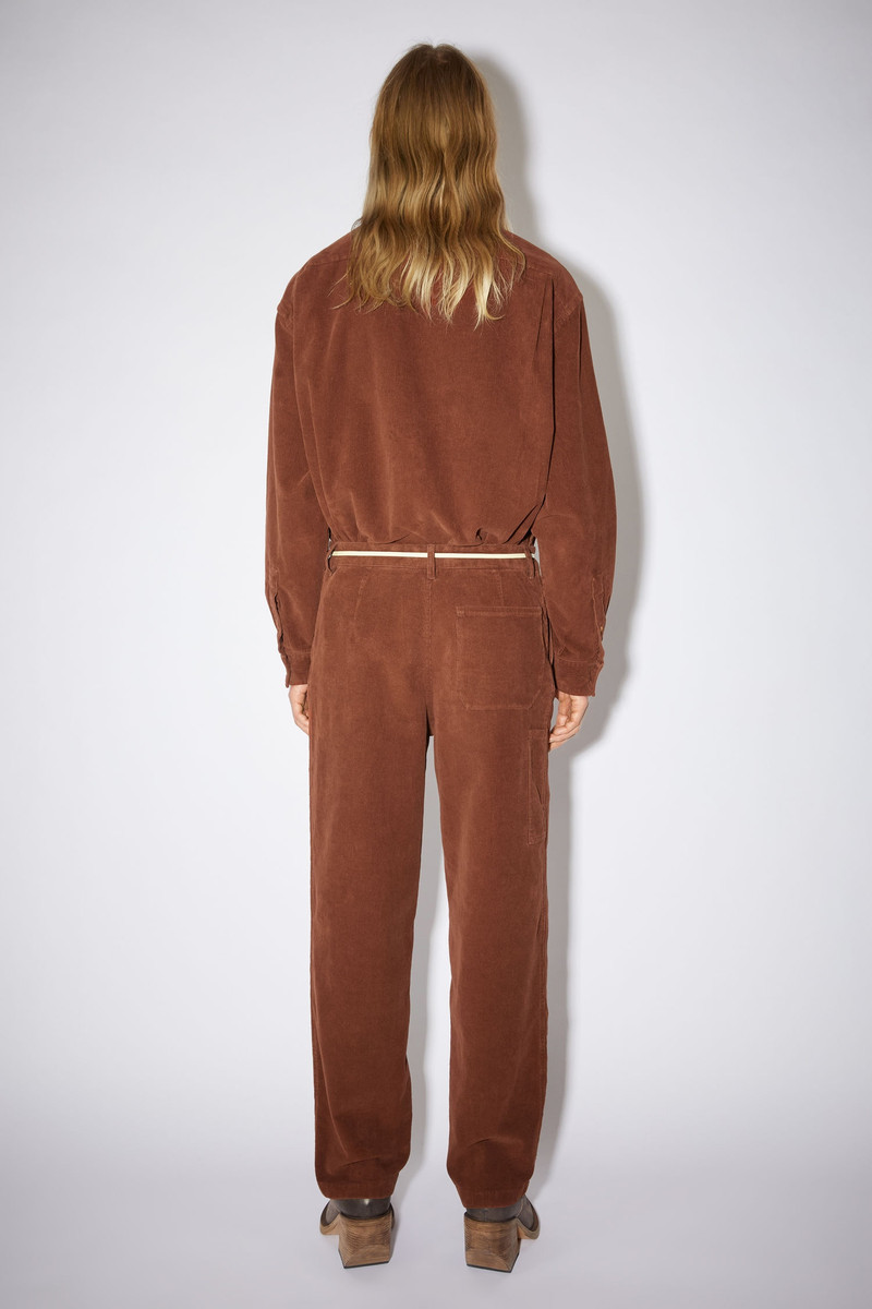 Straight trousers - Chestnut brown 3