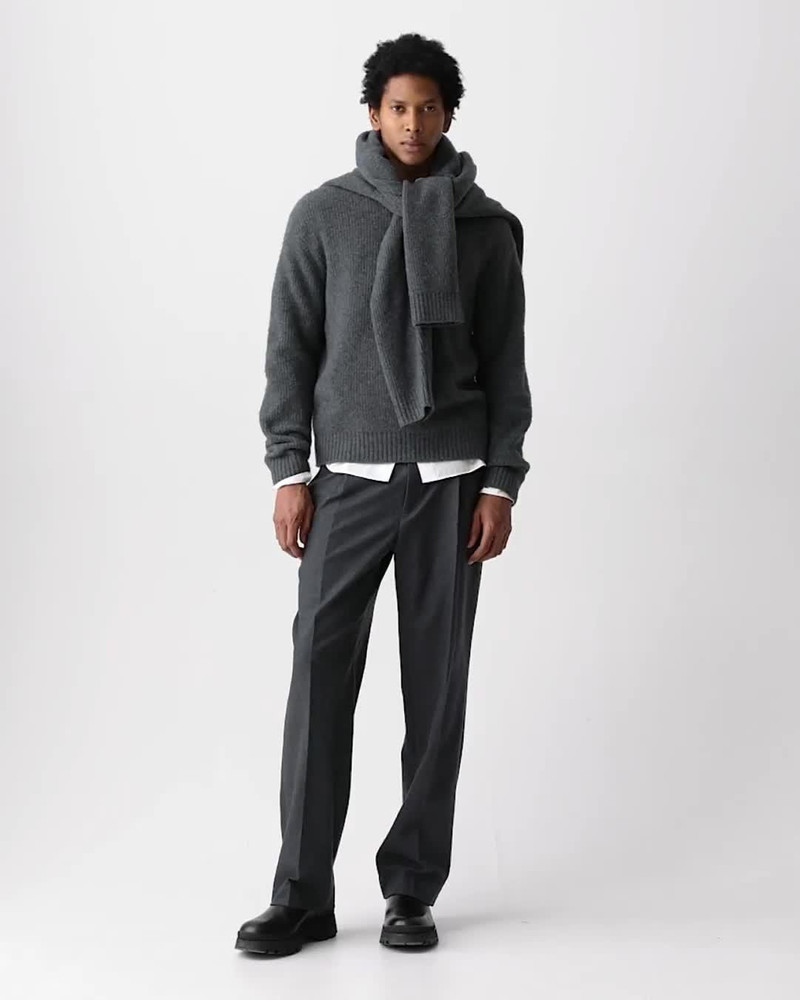 Relaxed Pleat Pant in Cashmere-Blend Flannel 7