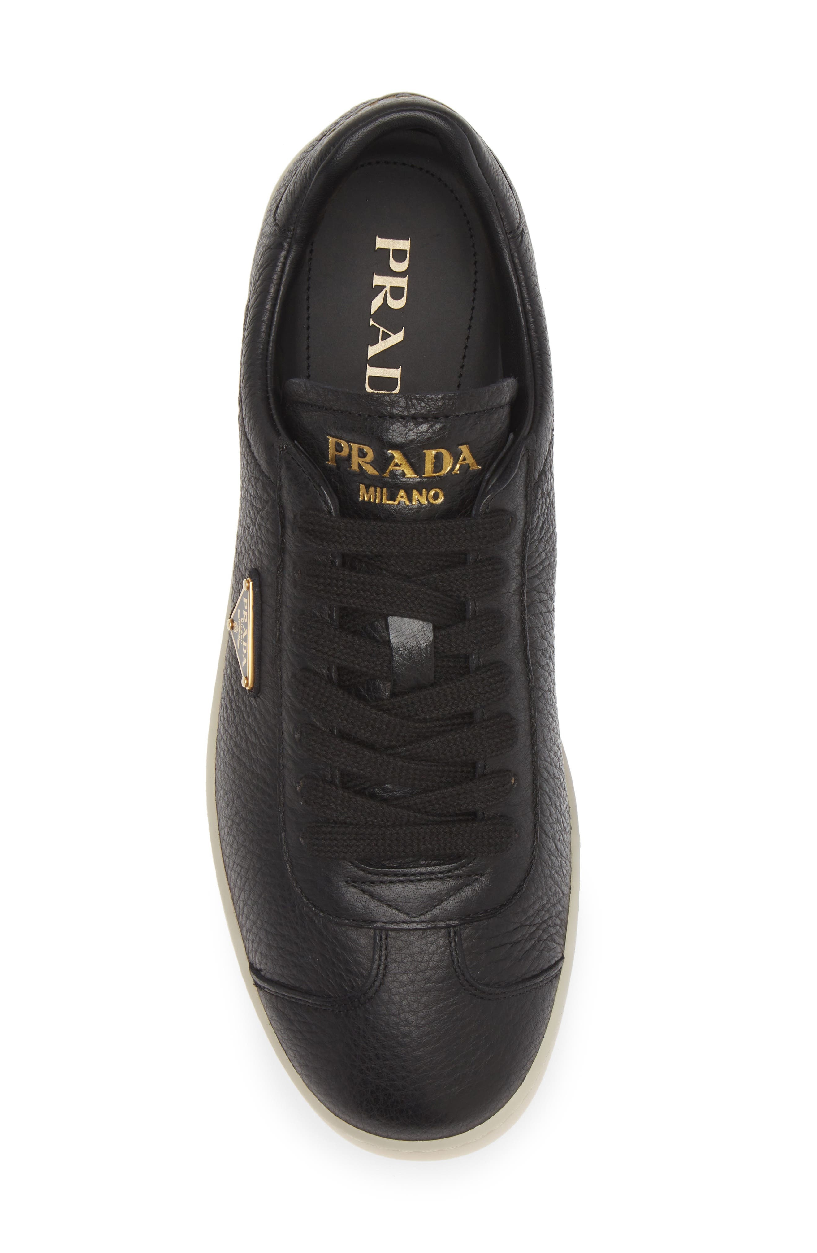 Prada Lane Low Top Sneaker in Nero at Nordstrom - 5