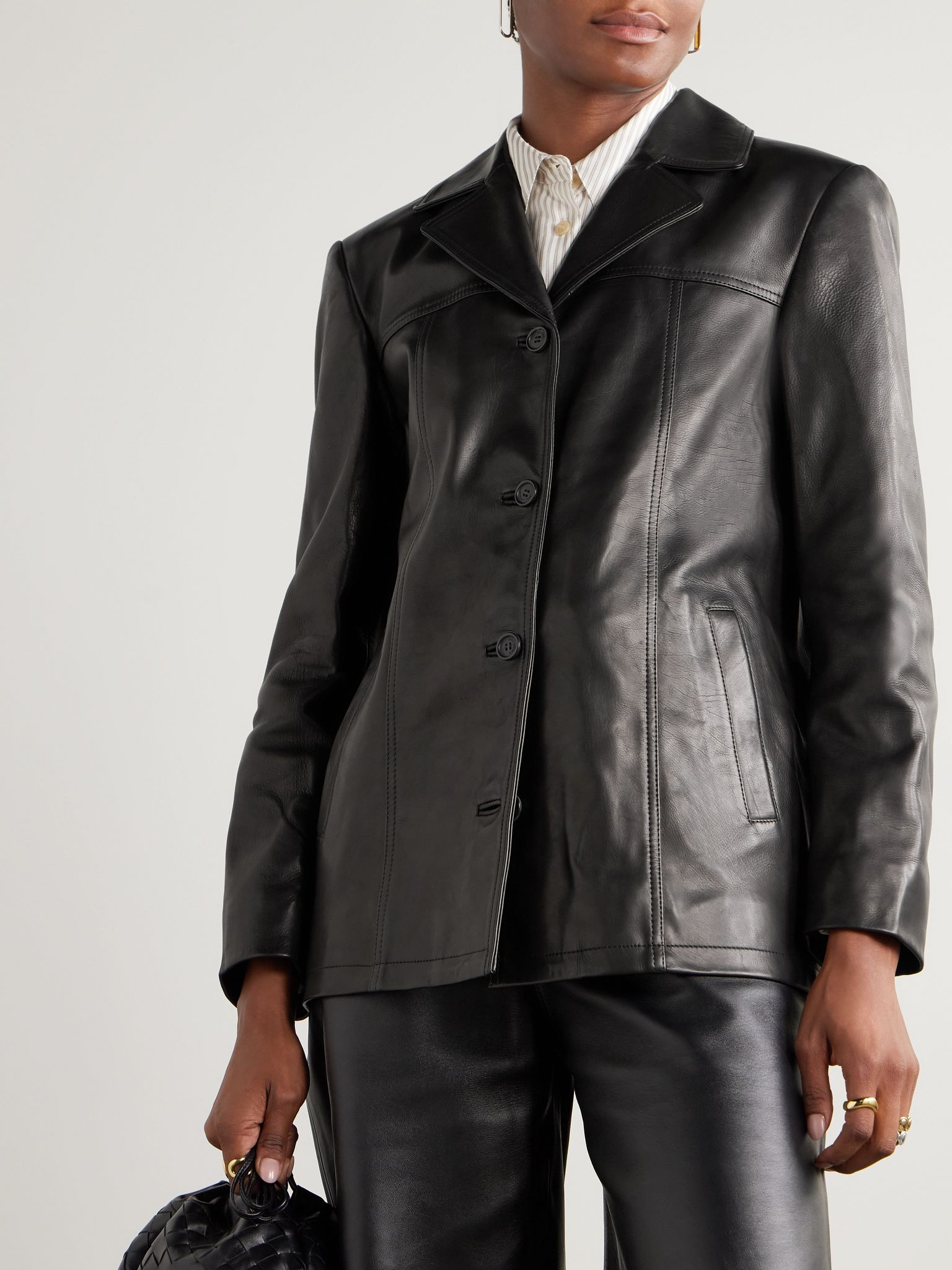 Brett leather jacket Black - 3
