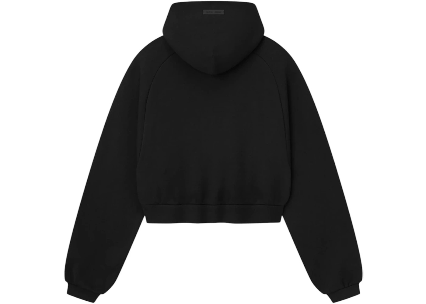 Fear of God Essentials Womens Modern Fleece Raglan Hoodie Jet Black - 2