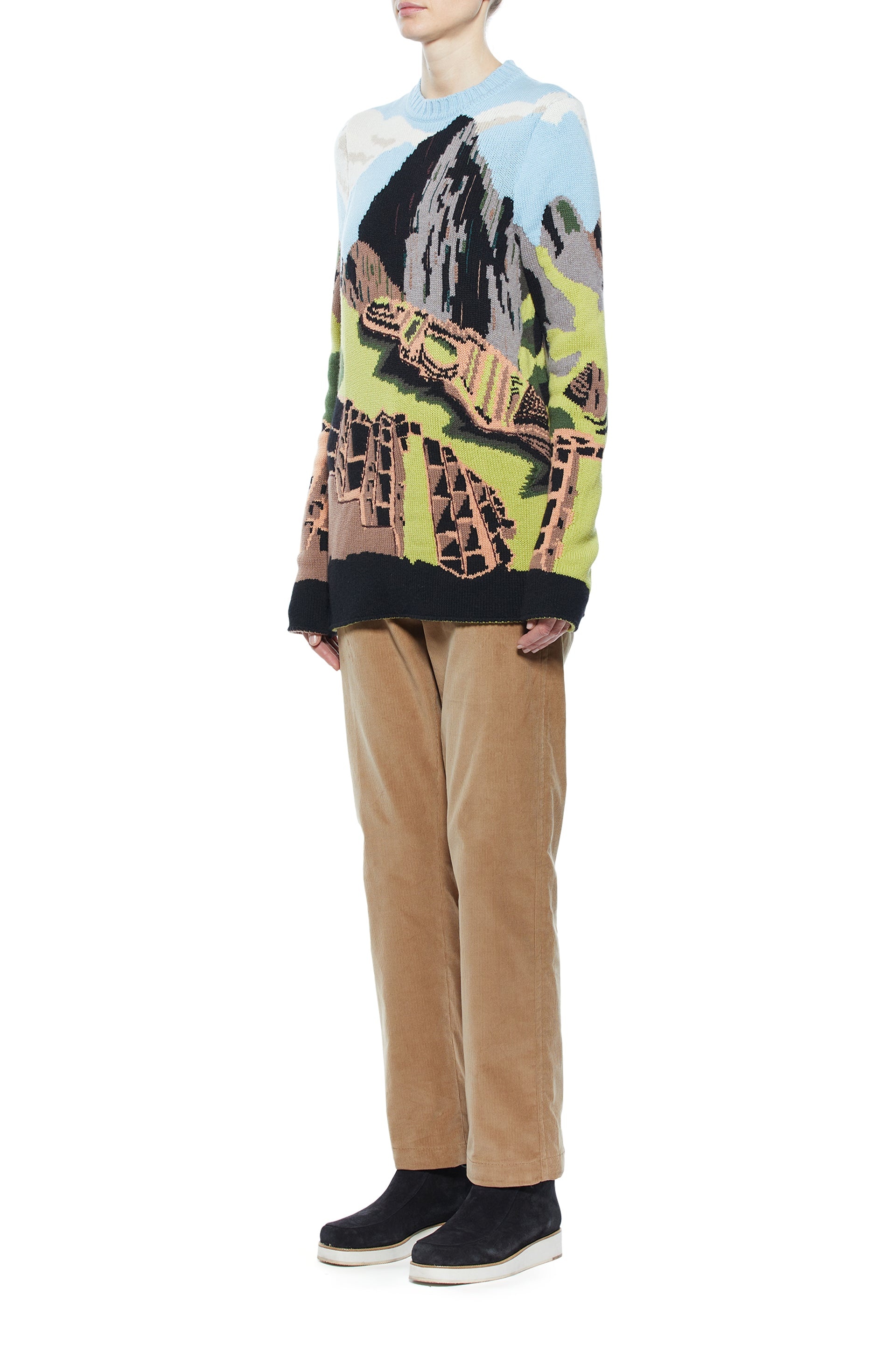 Ines Crew Neck Sweater in Aran Cashmere - 4